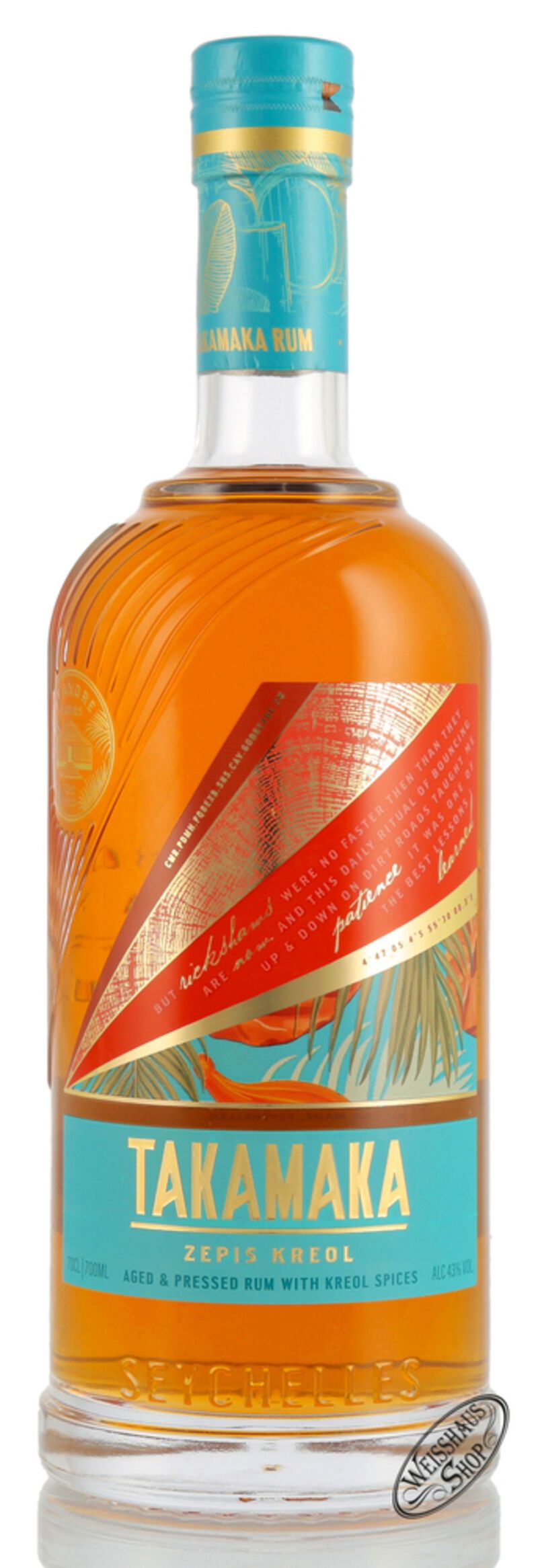 Takamaka St. André Zepis Kreol Rum 43% vol. 0,70l