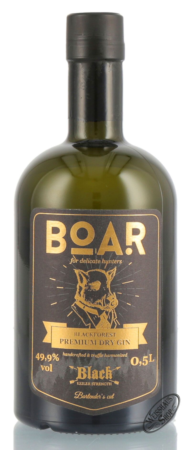 BOAR Black Keiler Strength Gin 49,9% vol. 0,50l BOAR Black Keiler Strength Gin 49,9% vol. 0,50l