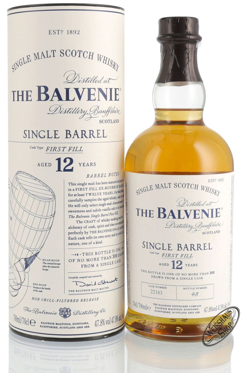 The Balvenie 12 YO Single Barrel Whisky 47,8% vol. 0,70l The Balvenie 12 YO Single Barrel Whisky 47,8% vol. 0,70l