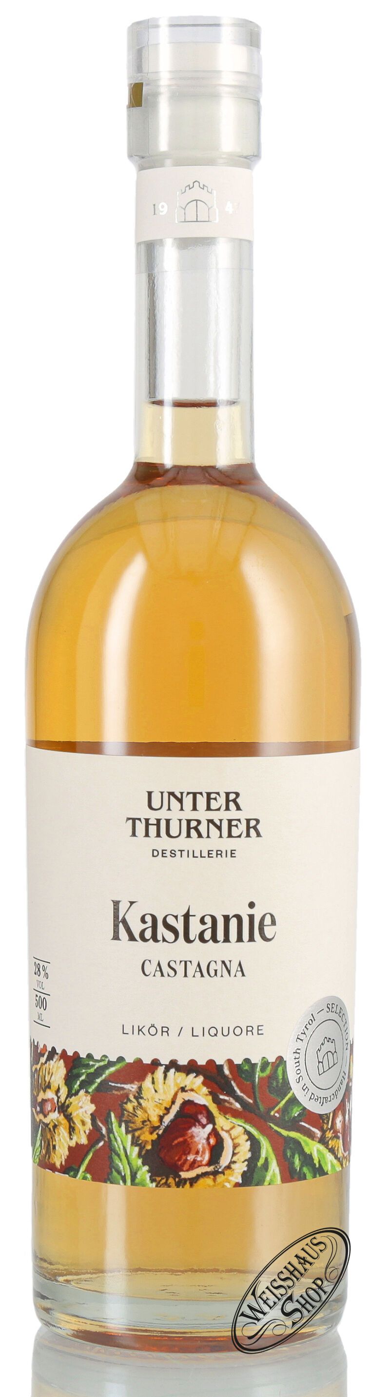 Unterthurner Kastanien Likör 28% vol. 0,50l Unterthurner Kastanien Likör 28% vol. 0,50l