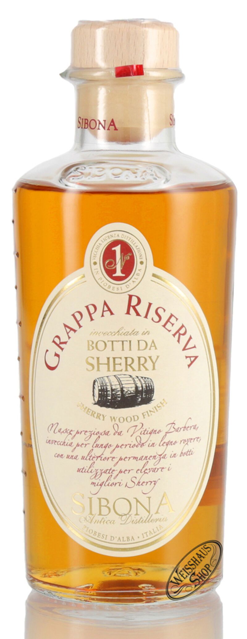 Sibona Grappa Riserva Sherry 44% vol. 0,50l