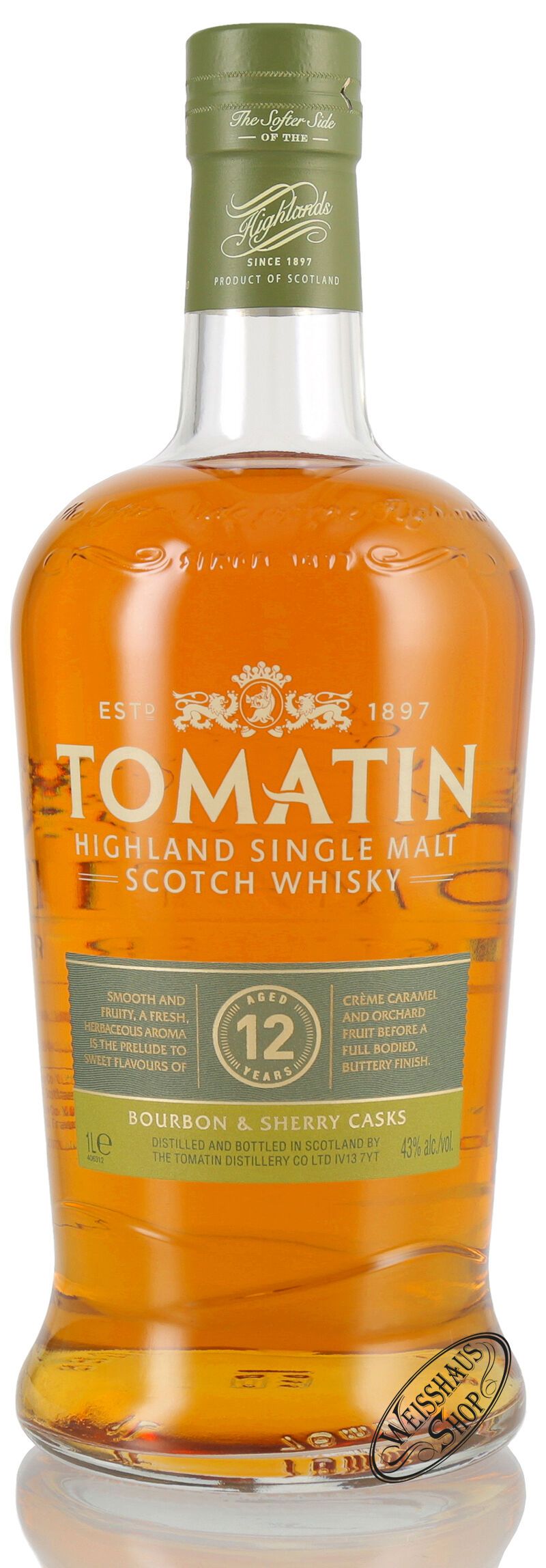 Tomatin 12 YO Highland Single Malt Whisky 43% vol. 1,0l B-Ware
