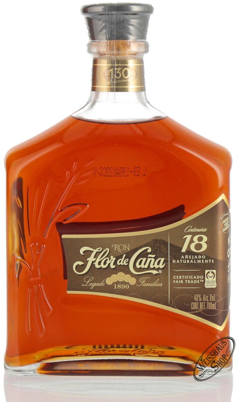 Flor de Cana Centenario Gold 18 YO Rum 40% vol. 0,70l