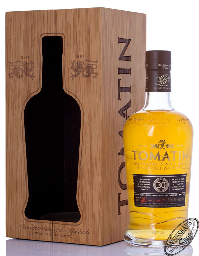 Tomatin 30 YO Single Malt Whisky 46% vol. 0,70l Tomatin 30 YO Single Malt Whisky 46% vol. 0,70l