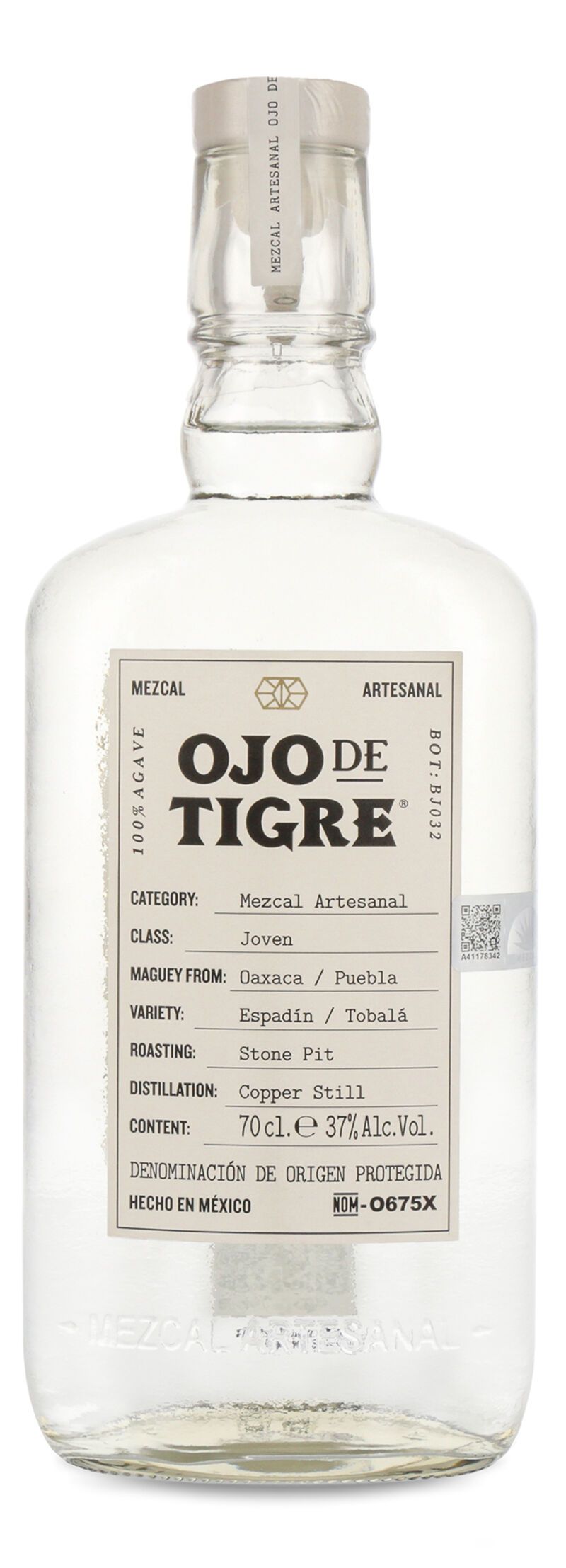 Ojo de Tigre Espadin-Tobala Mezcal 37% vol. 0,70l Ojo de Tigre Espadin-Tobala Mezcal 37% vol. 0,70l