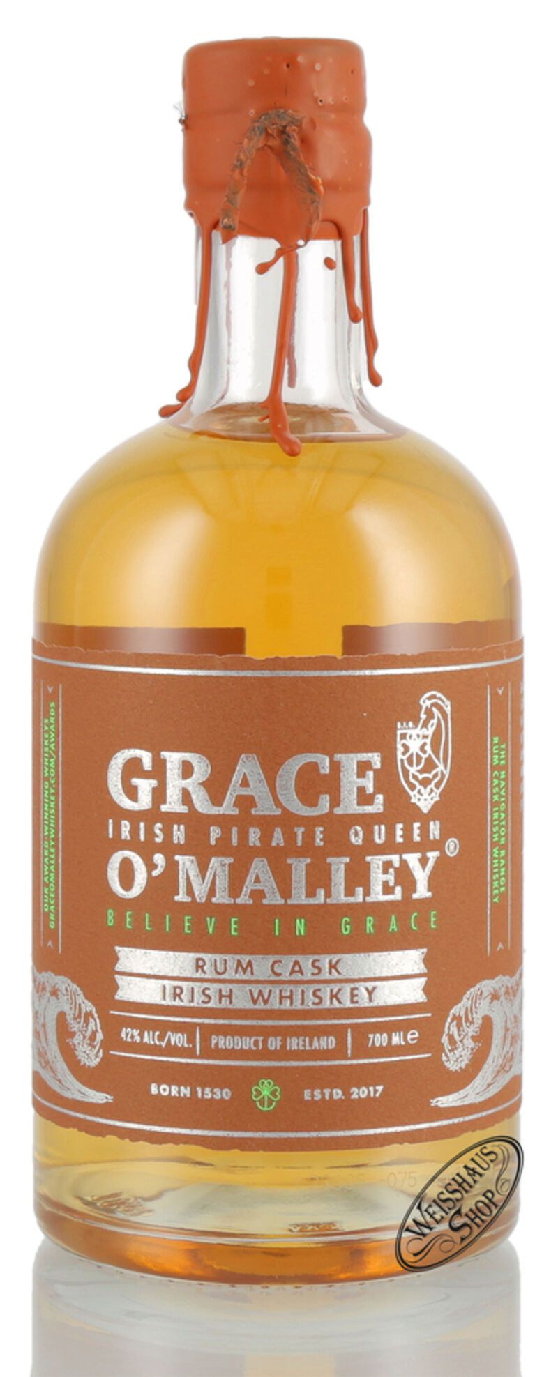 Grace O'Malley Rum Cask Irish Whiskey 42% vol. 0,70l B-Ware