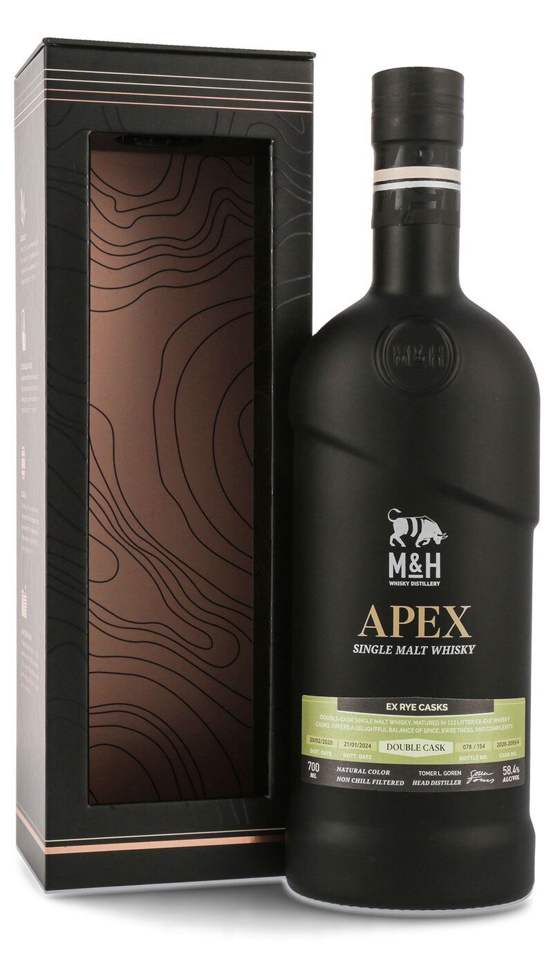 M&H APEX Black Ex Rye Double Cask Whisky 58,4% vol. 0,70l