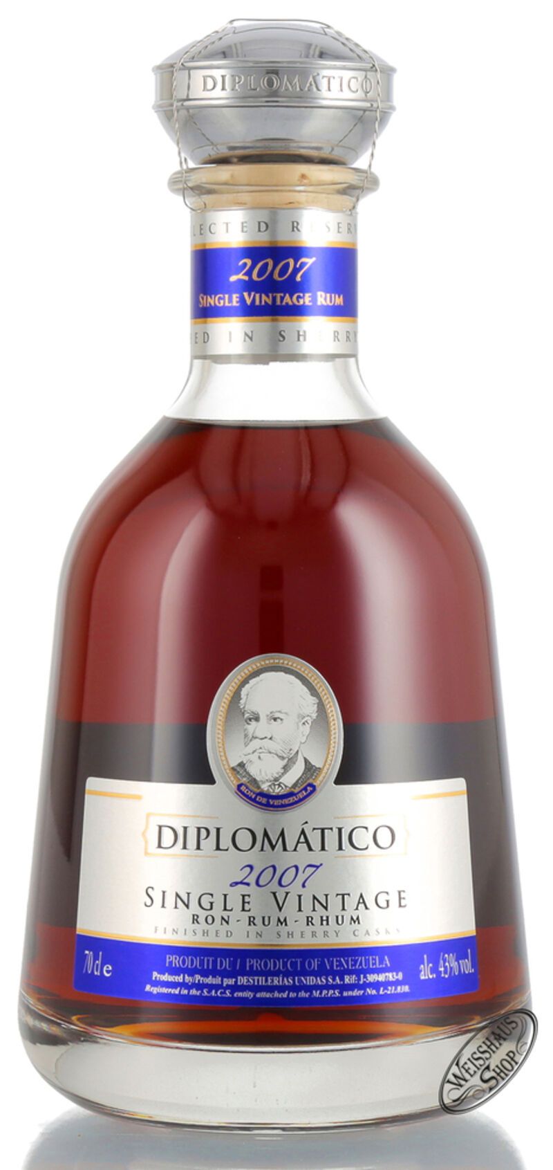 Diplomatico Single Vintage 2007 Rum 43% vol. 0,70ll