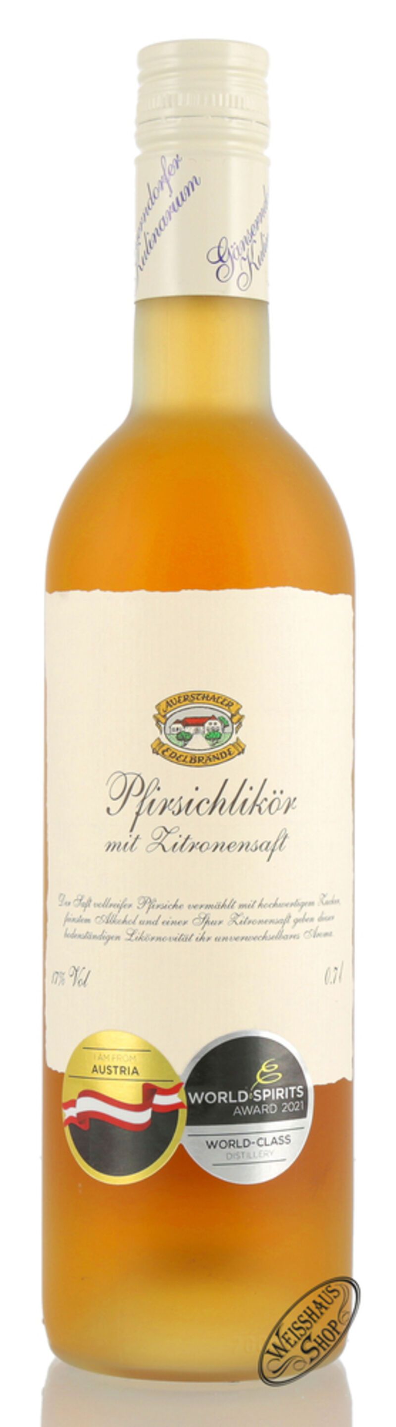 Auersthaler Pfirsich Likör 17% vol. 0,70l