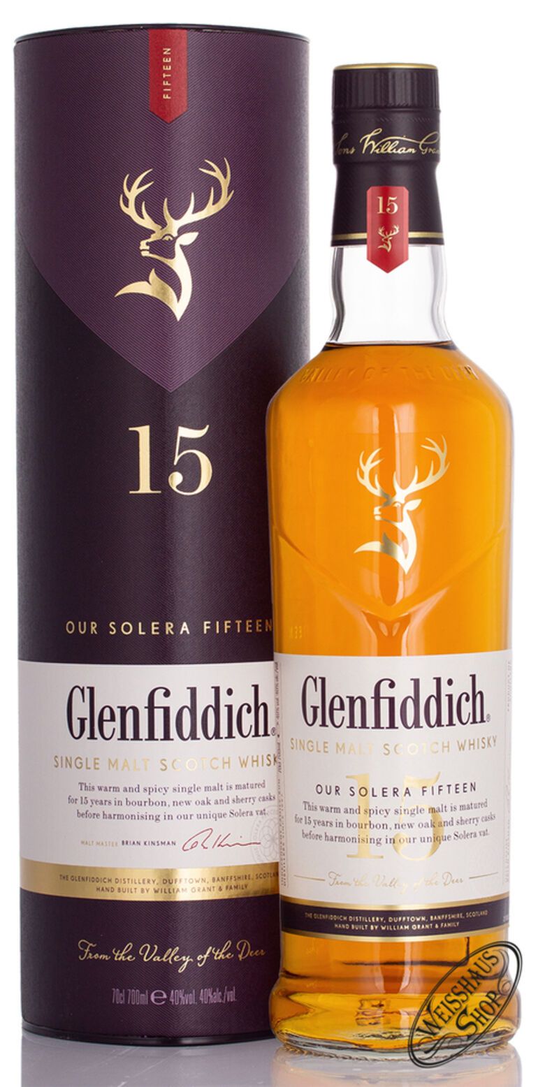 Glenfiddich 15 YO Single Malt Whisky 40% vol. 0,70l