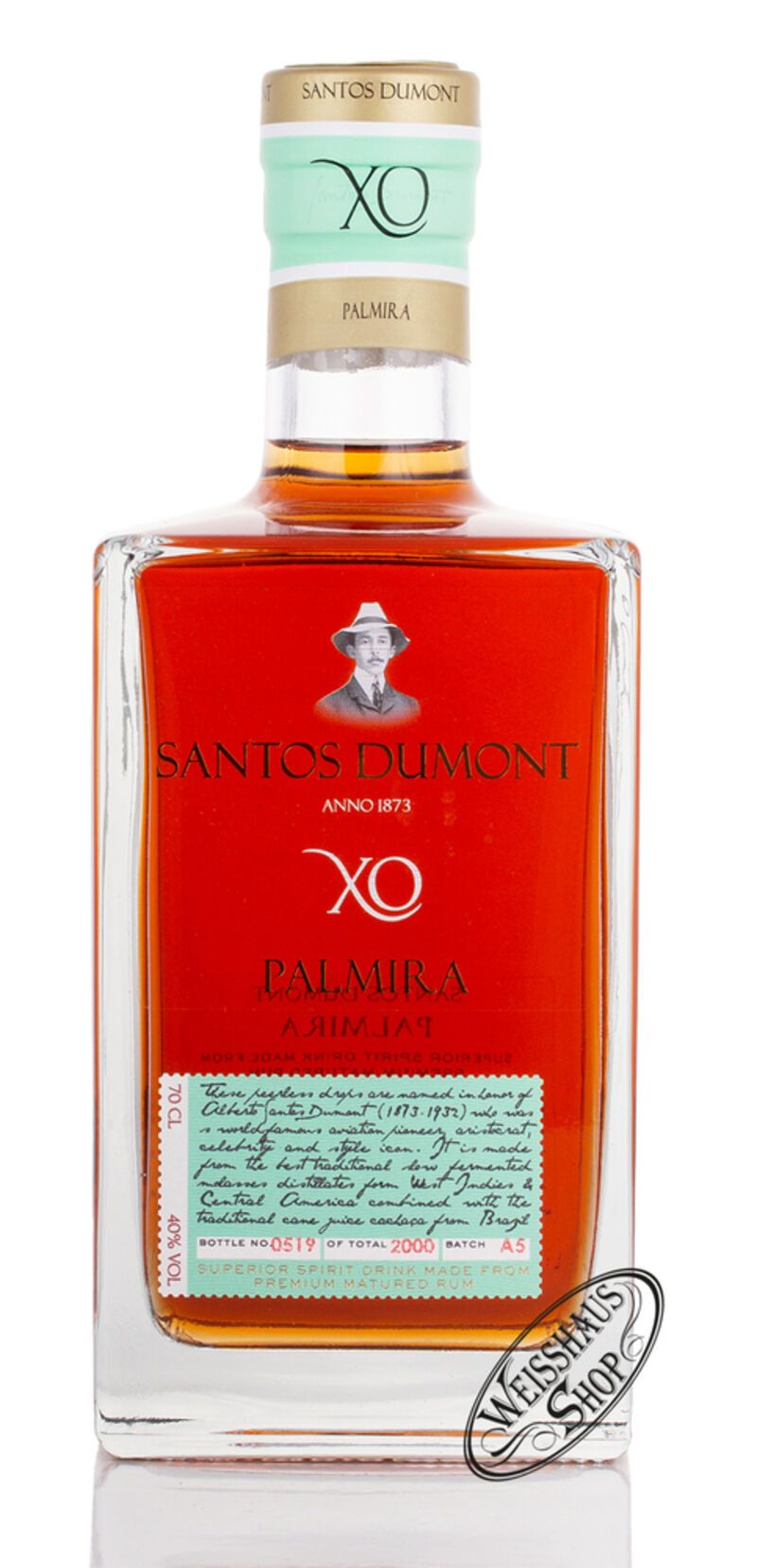 Santos Dumont XO Palmira 40% vol. 0,70l Santos Dumont XO Palmira 40% vol. 0,70l