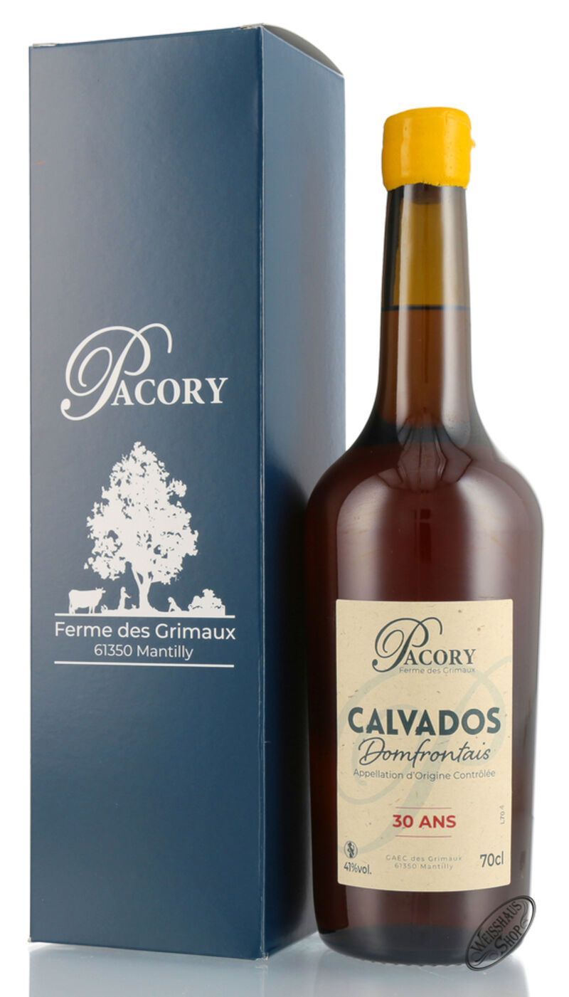 Pacory Domfrontais Calvados 30 ans 41% vol. 0,70l Pacory Domfrontais Calvados 30 ans 41% vol. 0,70l