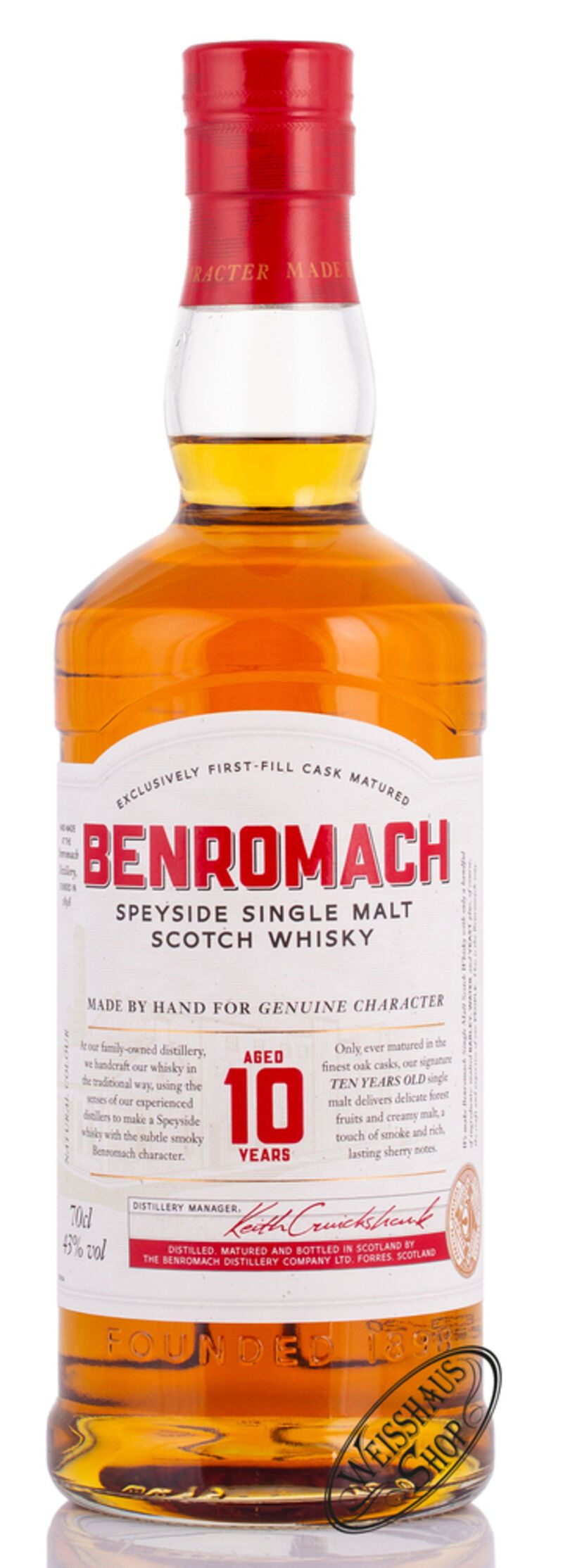 Benromach 10 YO Single Malt Whisky 43% vol. 0,70l B-Ware