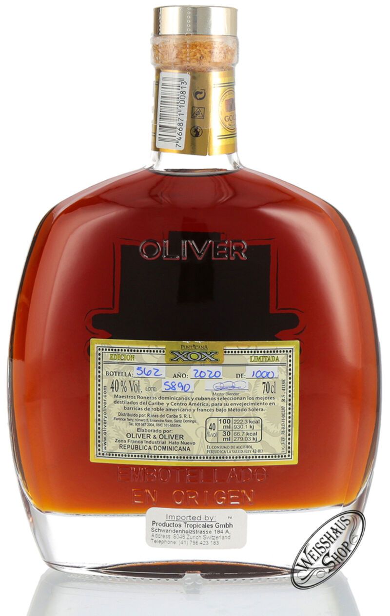 Puntacana XOX 50 Aniversario Rum 40% vol. 0,70l B-Ware