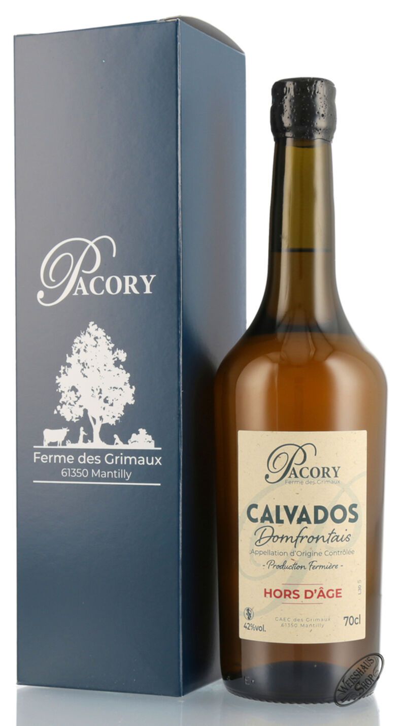 Pacory Domfrontais Calvados Hors d'Age 42% vol. 0,70l Pacory Domfrontais Calvados Hors d'Age 42% vol. 0,70l