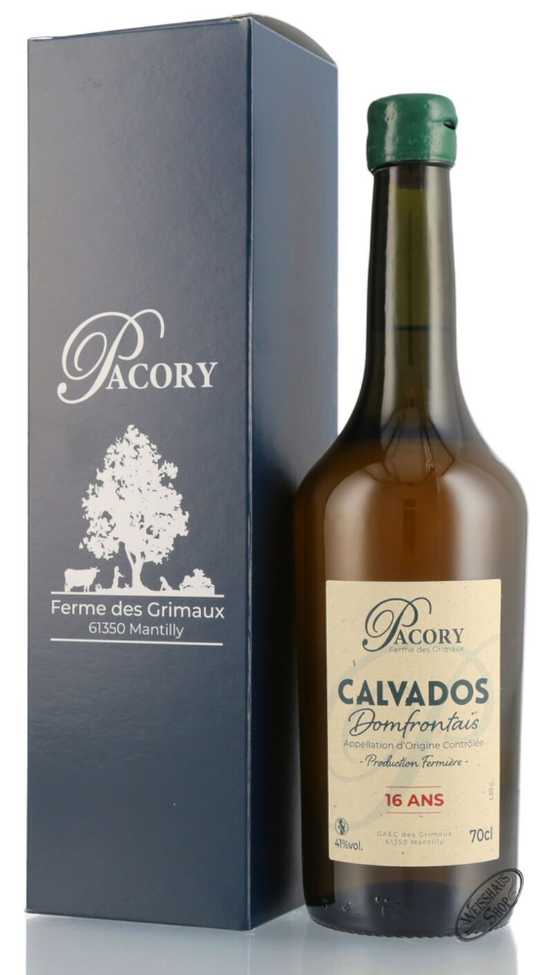 Pacory Domfrontais Calvados 16 ans 41% vol. 0,70l Pacory Domfrontais Calvados 16 ans 41% vol. 0,70l