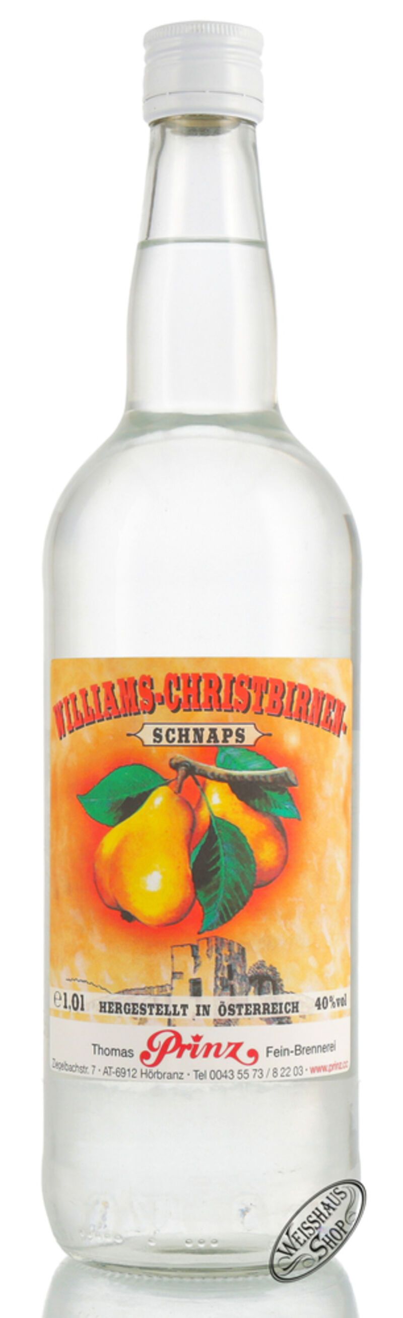 Prinz Williams Schnaps 40% vol. 1,0l B-Ware