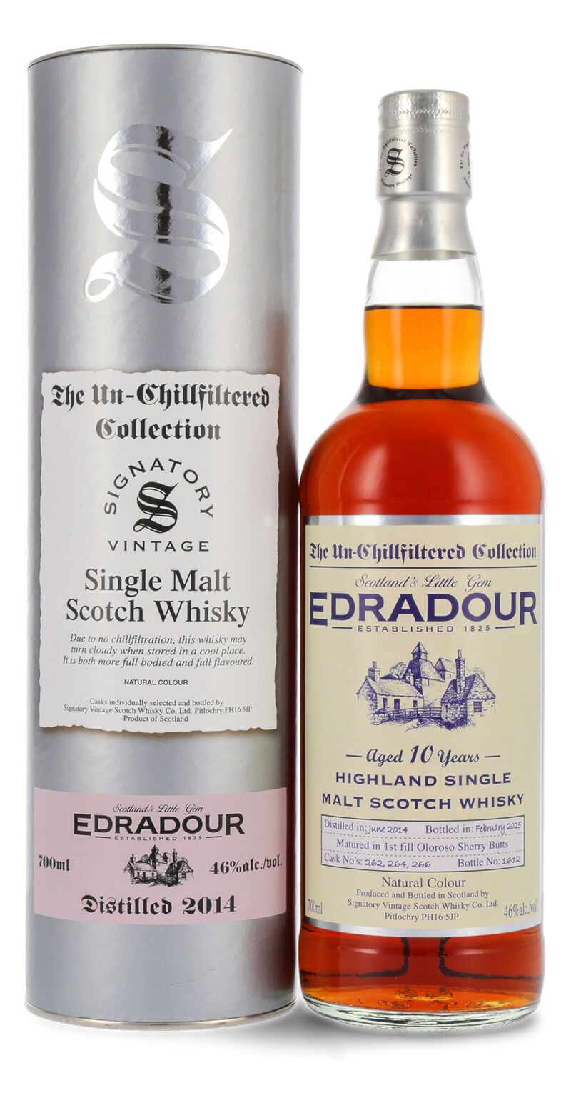 Edradour Vintage 2014 Signatory Un-Chillfiltered Whisky 46% vol. 0,70l Edradour Vintage 2014 Signatory Un-Chillfiltered Whisky 46% vol. 0,70l