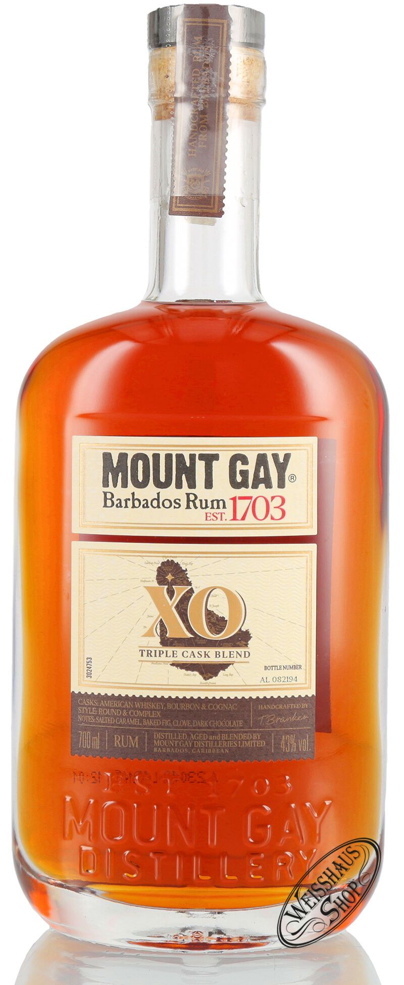 Mount Gay XO Reserve Cask Rum 43% vol. 0,70l B-Ware