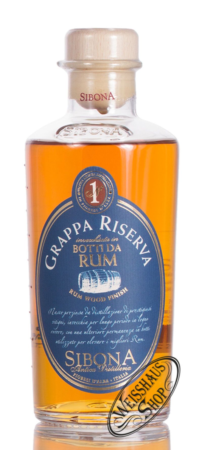 Sibona Grappa Riserva Botti da Rum 44% vol. 0,50l