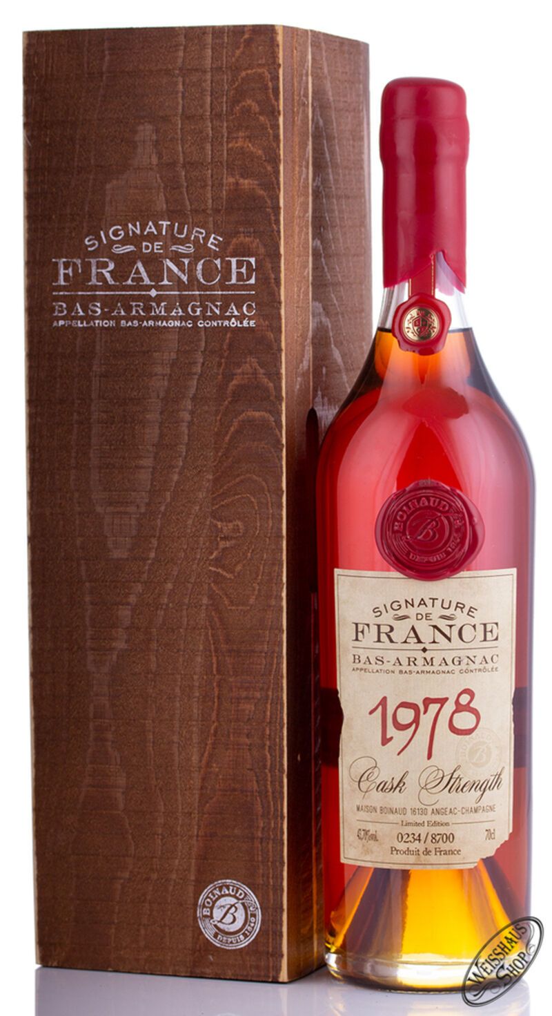 Signature de France Vintage 1978 Armagnac 43,7% vol. 0,70l Signature de France Vintage 1978 Armagnac 43,7% vol. 0,70l