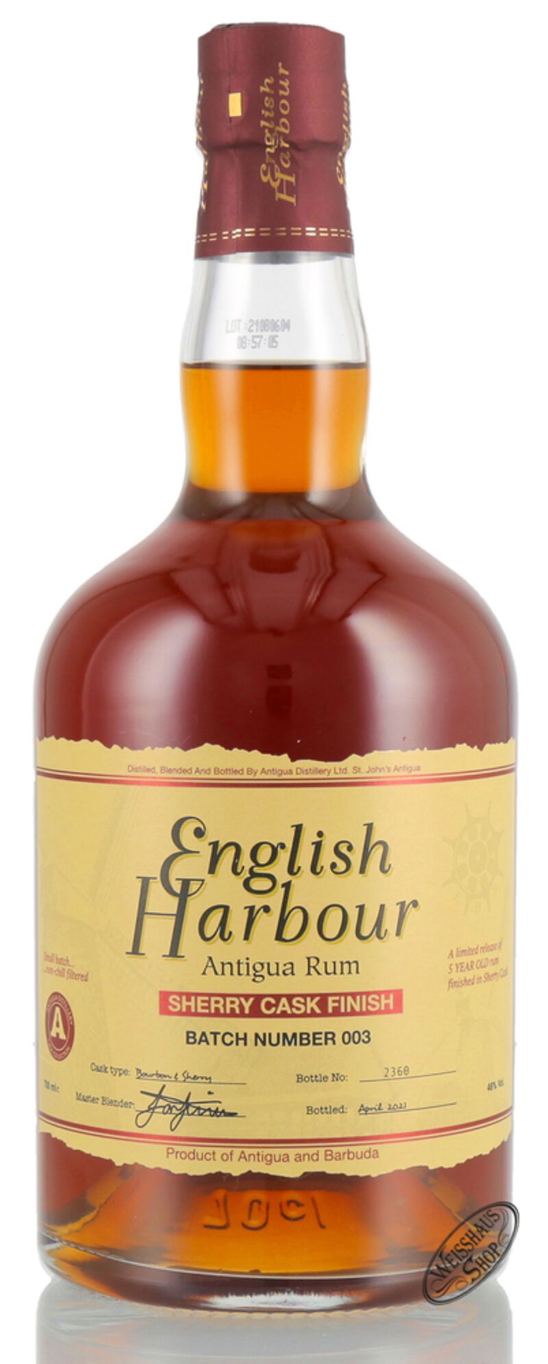 English Harbour Sherry Cask Finish Batch 3 Rum 46% vol. 0,70l English Harbour Sherry Cask Finish Batch 3 Rum 46% vol. 0,70l