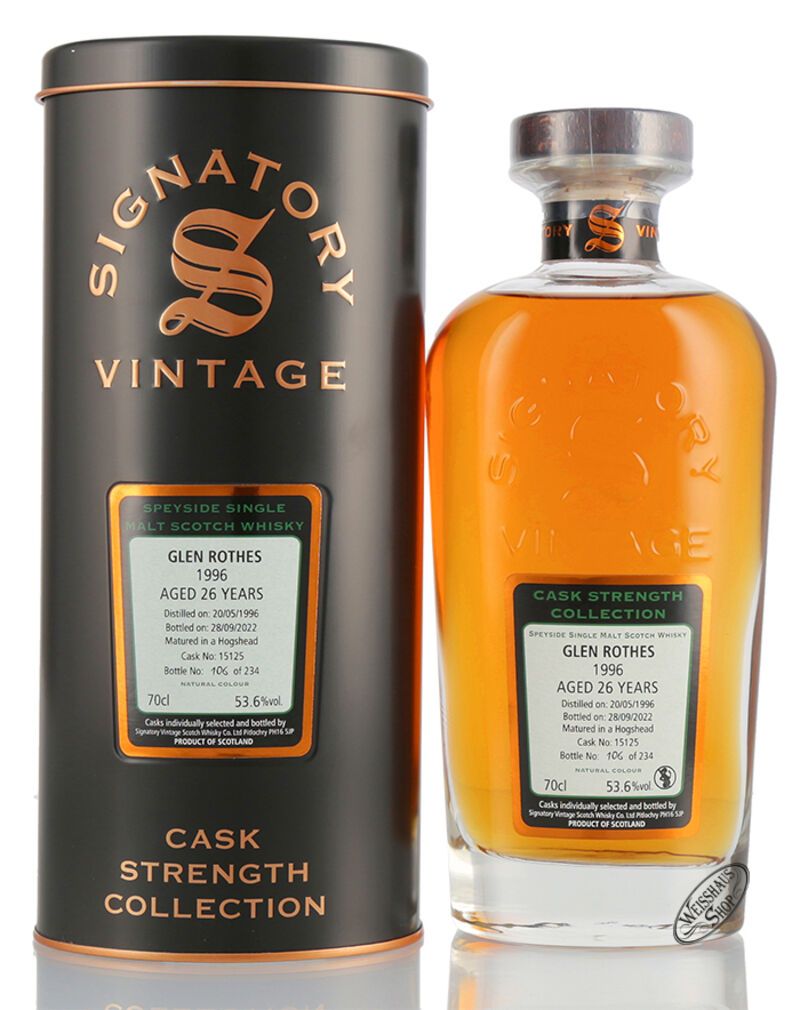 The Glenrothes Vintage 1996 Signatory Whisky 53,6% vol. 0,70l