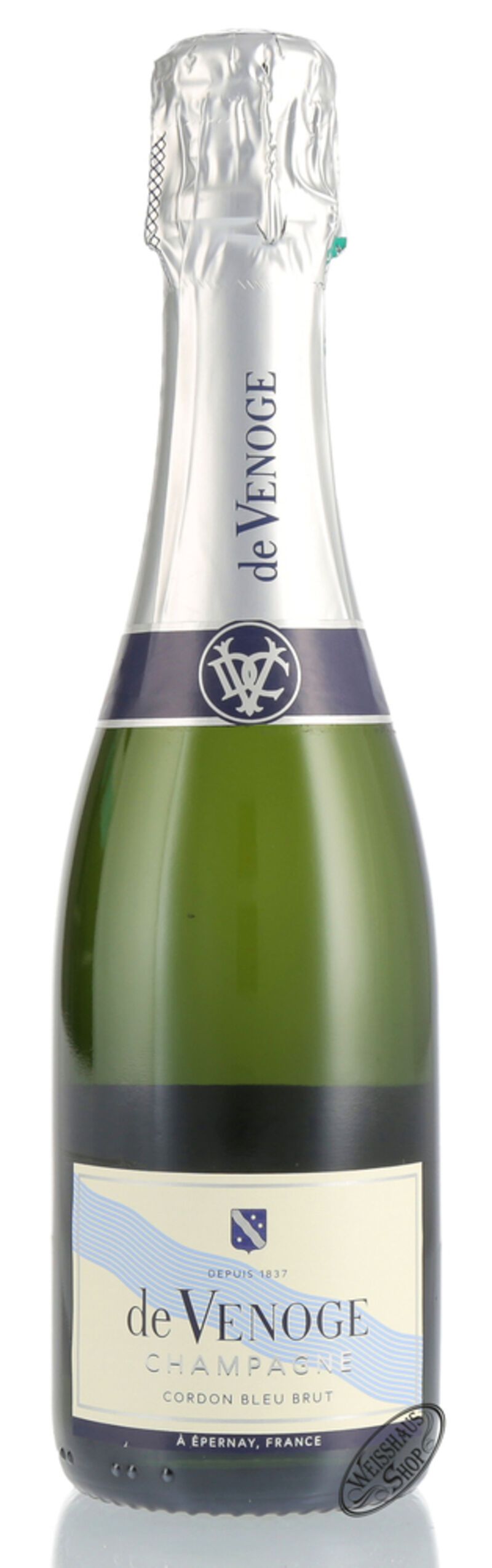 De Venoge Champagner Cordon Bleu Brut 12% vol. 0,375l Geschenkkarton De Venoge Champagner Cordon Bleu Brut 12% vol. 0,375l Geschenkkarton