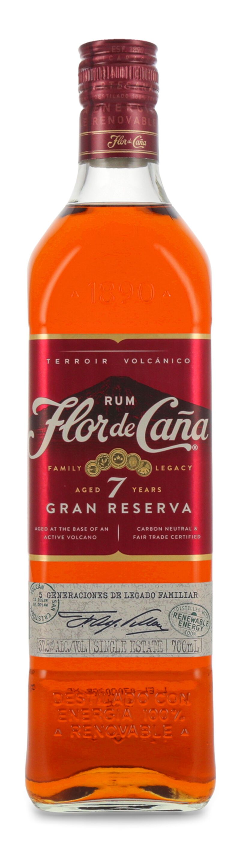 Flor de Cana Grand Reserve 7 Jahre 37,5% vol. 0,70l