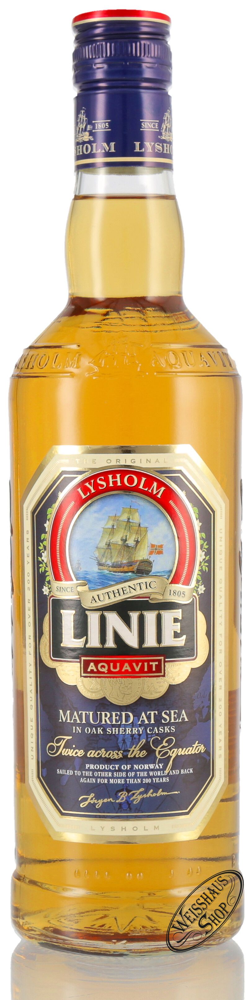 Linie Aquavit Lysholm Authentic 41,5% vol. 0,70l Linie Aquavit Lysholm Authentic 41,5% vol. 0,70l
