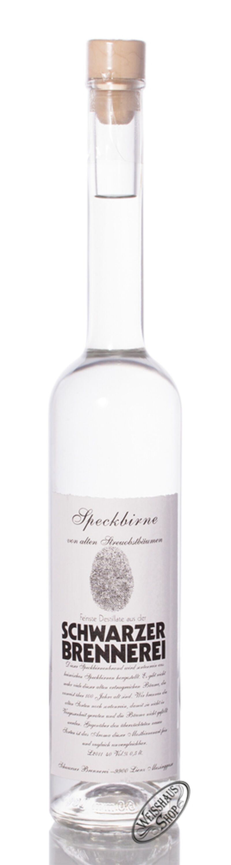 Schwarzer Birnenedelbrand Speckbirne 40% vol. 0,50l