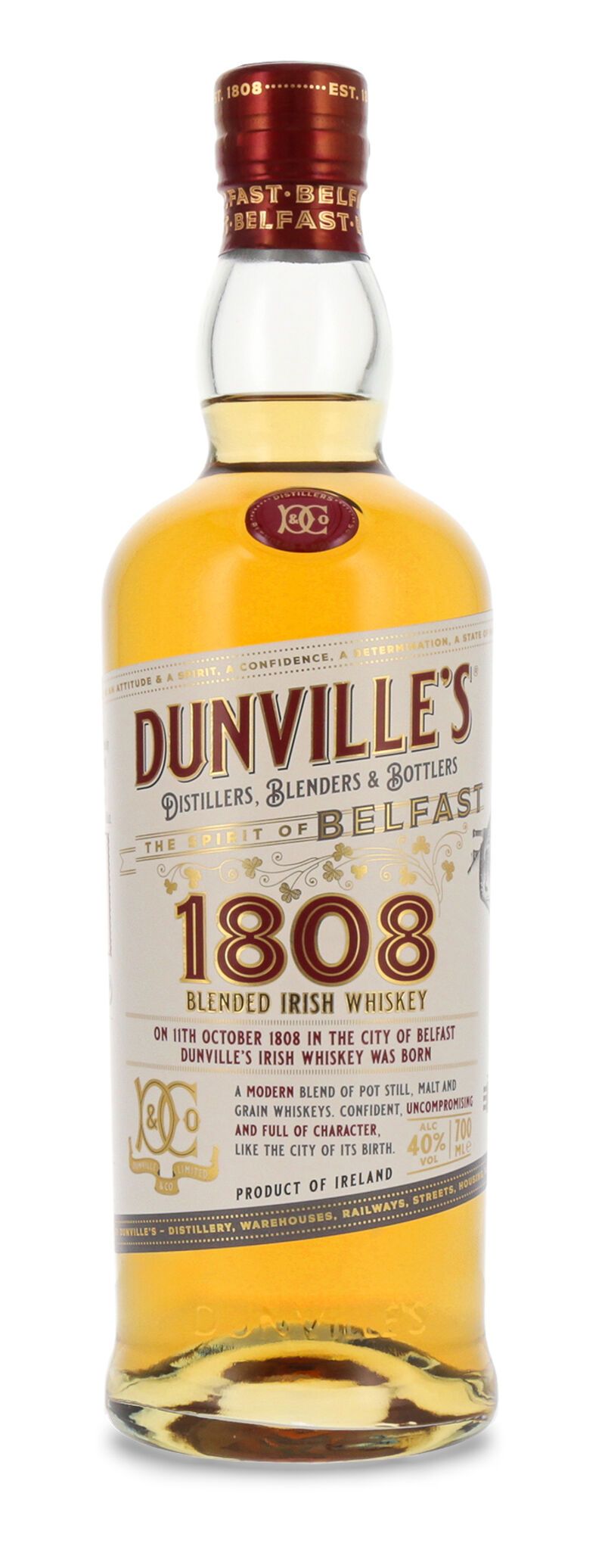 Dunville's 1808 Irish Whiskey 40% vol. 0,70l