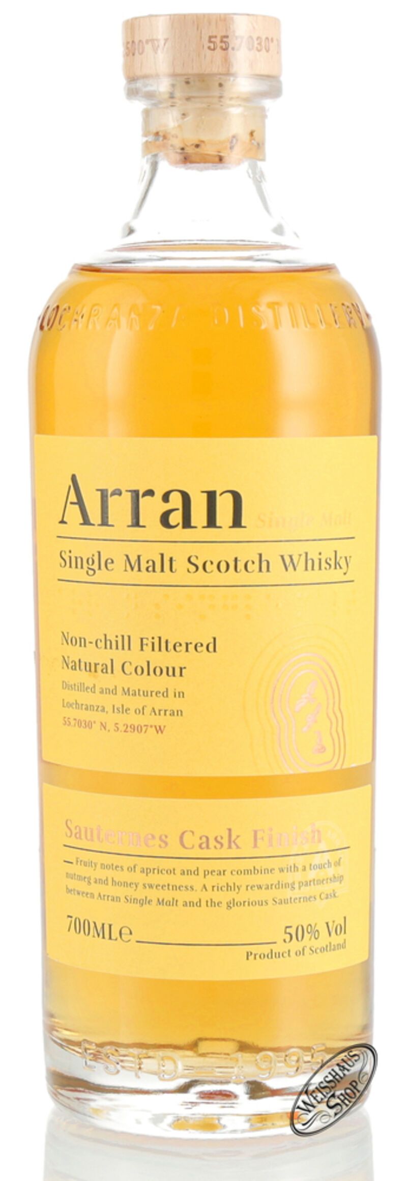 The Arran Sauternes Finish Whisky 50% vol. 0,70l B-Ware