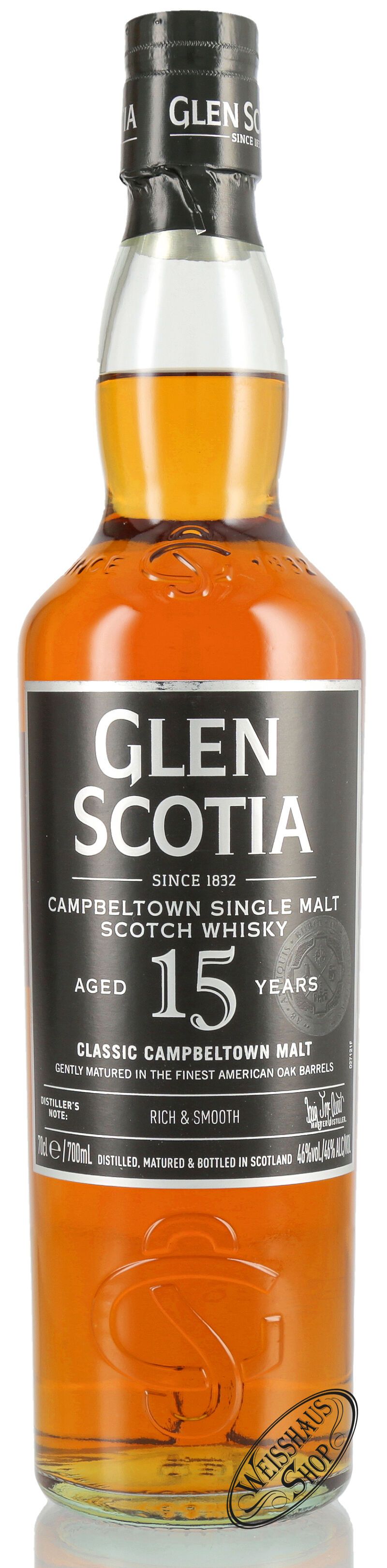 Glen Scotia 15 YO Single Malt Whisky 46% Vol. 0,70l