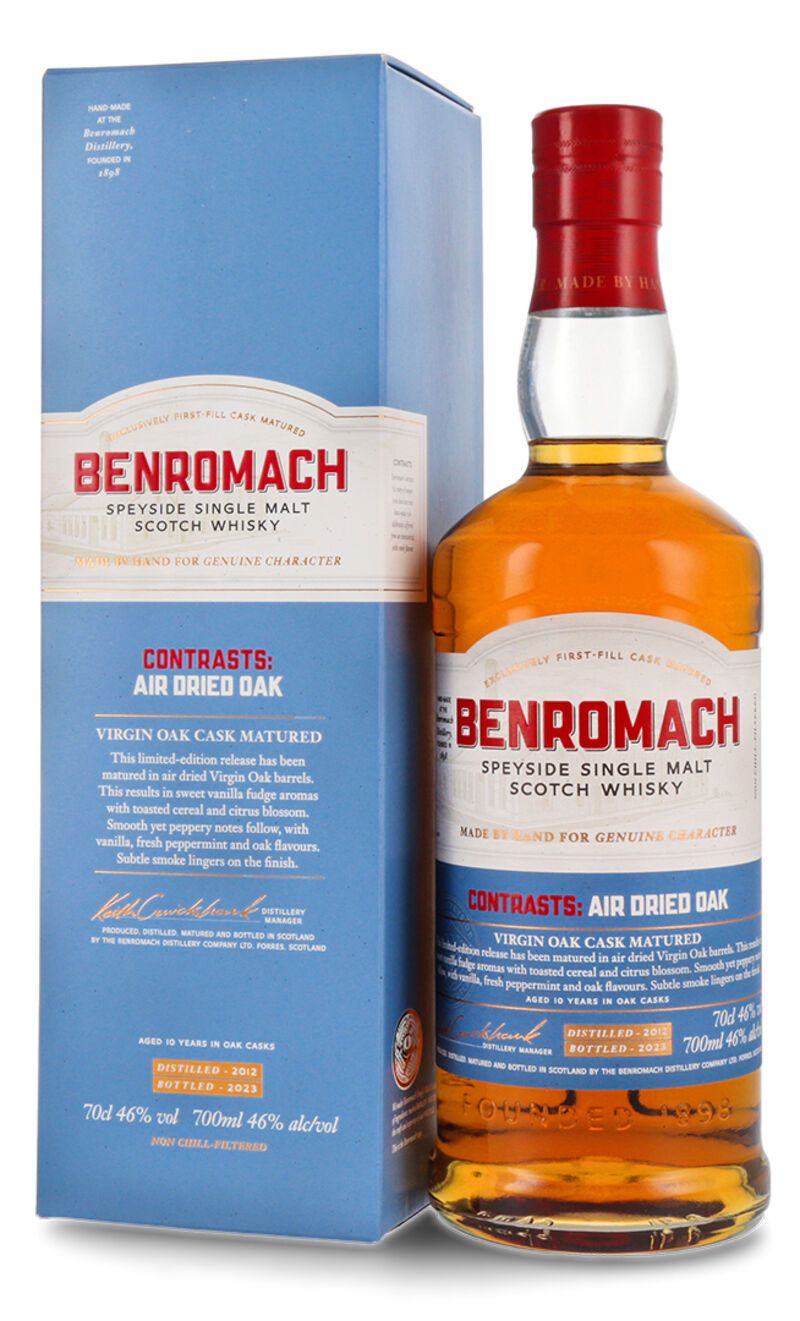 Benromach Virgin Oak Air Dried Vintage 2012 Whisky 46% vol. 0,70l Benromach Virgin Oak Air Dried Vintage 2012 Whisky 46% vol. 0,70l