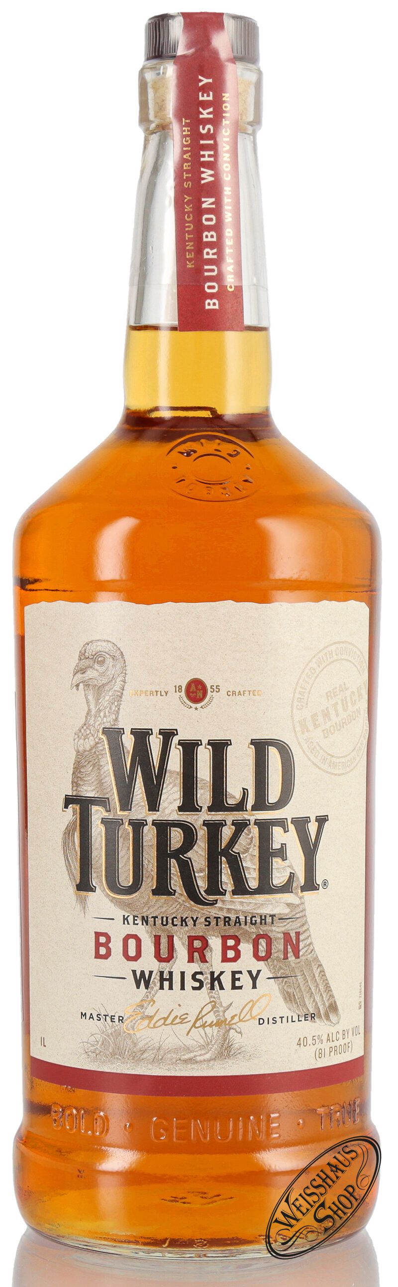 Wild Turkey 81 Proof Bourbon Whiskey 40,5% vol. 1,0l Wild Turkey 81 Proof Bourbon Whiskey 40,5% vol. 1,0l