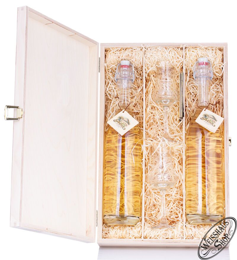 Prinz Geschenk-Set "Holzfass-Duo" 41% vol. 2 x 0,50l