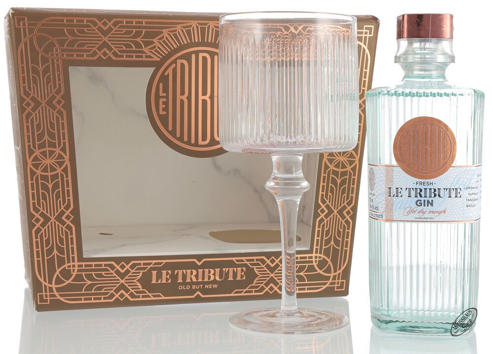 Le Tribute Gin Geschenk-Set 43% vol. 0,70l B-Ware