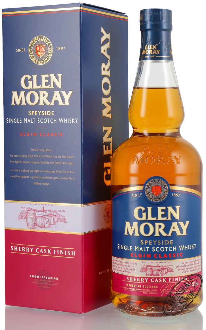 Glen Moray Sherry Cask Finish Whisky 40% vol. 0,70l