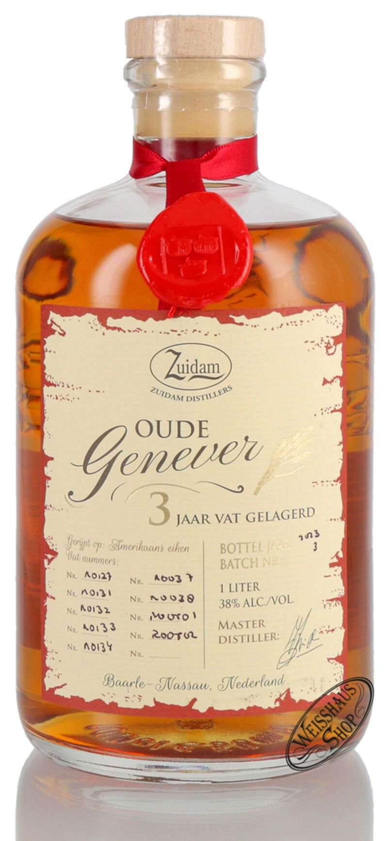 Zuidam Zeer Oude 3 Jaar Genever 38% vol. 1,0l Zuidam Zeer Oude 3 Jaar Genever 38% vol. 1,0l