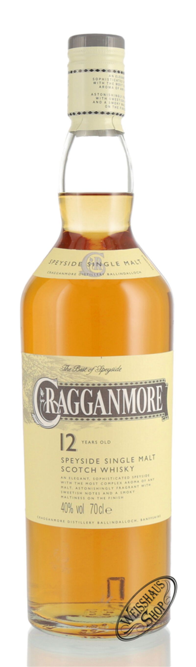 Cragganmore 12 YO Single Malt Whisky 40% vol. 0,70l B-Ware
