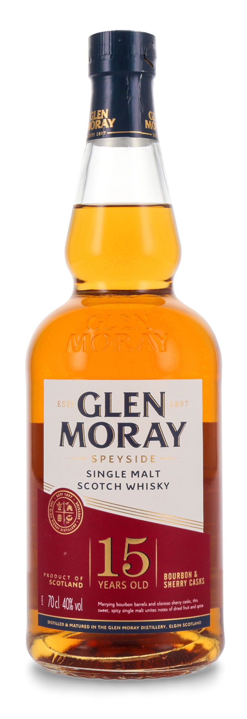 Glen Moray 15 YO Whisky 40% vol. 0,70l