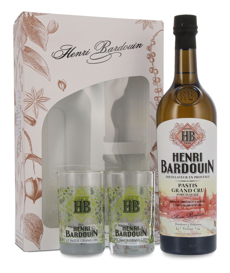 Henri Bardouin Pastis Geschenk-Set 45% vol. 0,70l