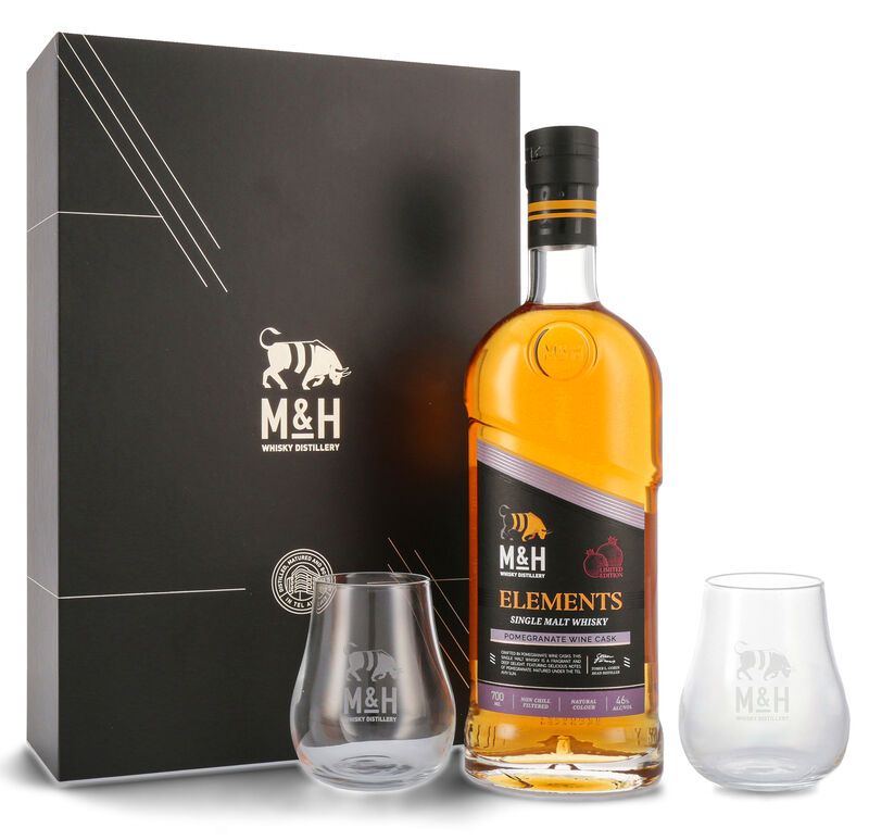 M&H Geschenkbox Elements Pomegranate Wine Cask 46% vol. 0,70l M&H Geschenkbox Elements Pomegranate Wine Cask 46% vol. 0,70l
