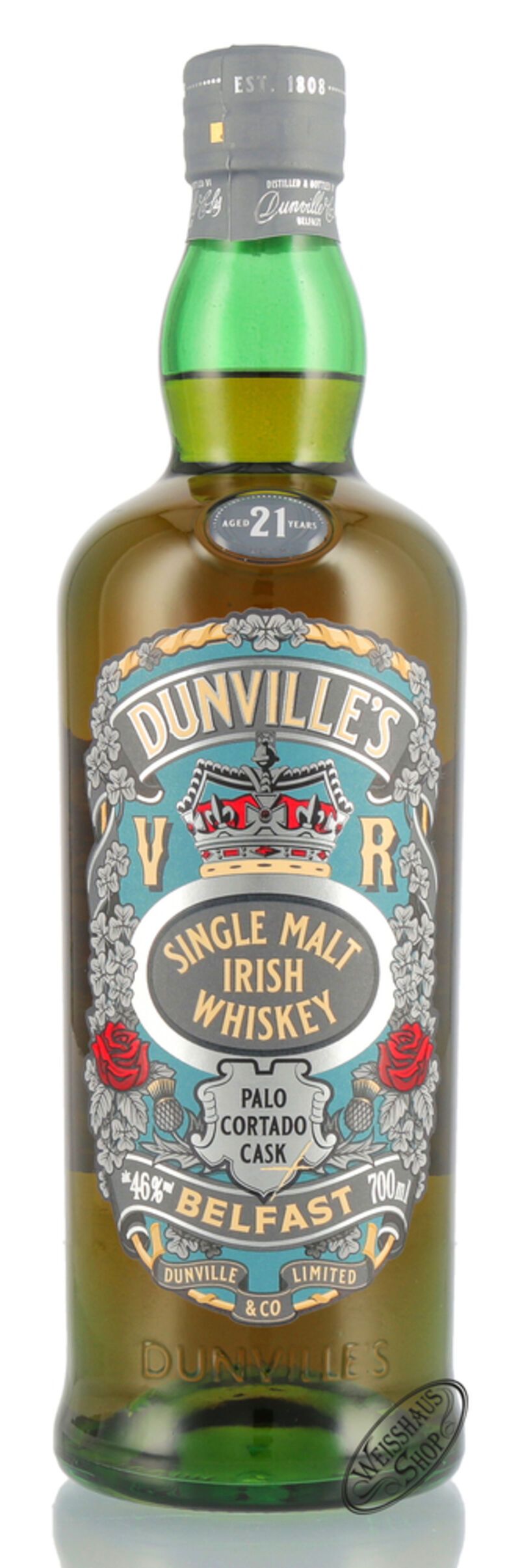 Dunville's 21 YO Irish Palo Cortado Cask Finish Whiskey 46% vol. 0,70l Dunville's 21 YO Irish Palo Cortado Cask Finish Whiskey 46% vol. 0,70l