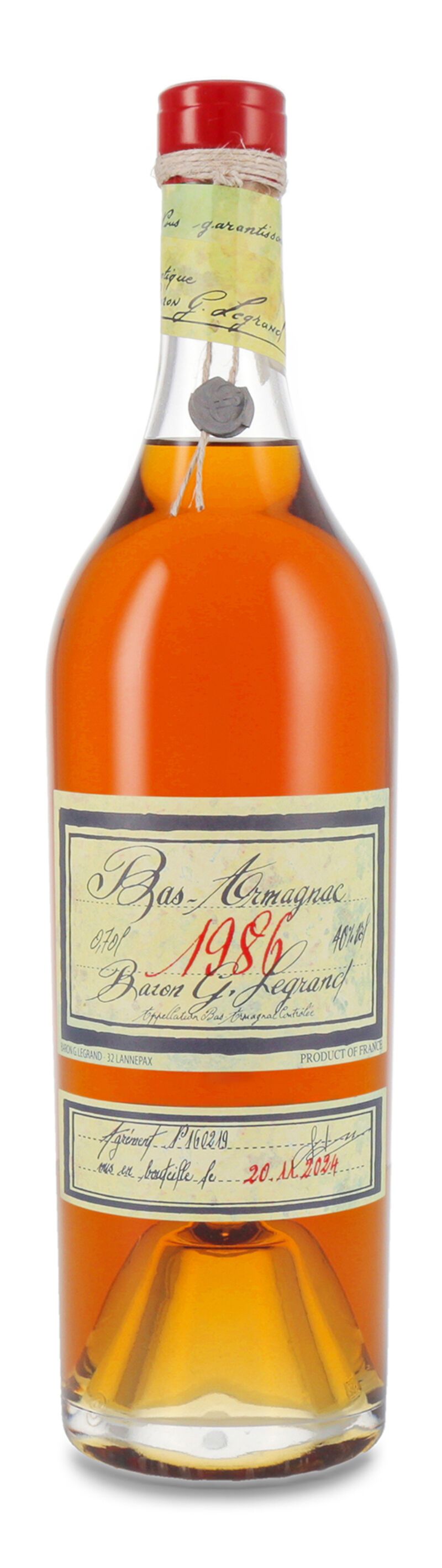 Lhéraud Baron Gaston Legrand 1986 Vieil Armagnac 40% vol. 0,70l Lhéraud Baron Gaston Legrand 1986 Vieil Armagnac 40% vol. 0,70l