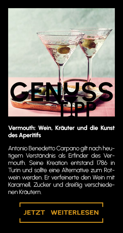Genuss-Tipp Banner zum Thema Vermouth