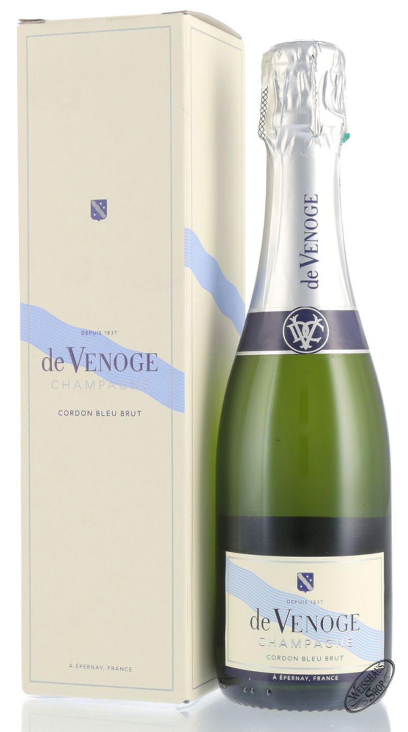 De Venoge Champagner Cordon Bleu Brut 12% vol. 0,375l Geschenkkarton De Venoge Champagner Cordon Bleu Brut 12% vol. 0,375l Geschenkkarton