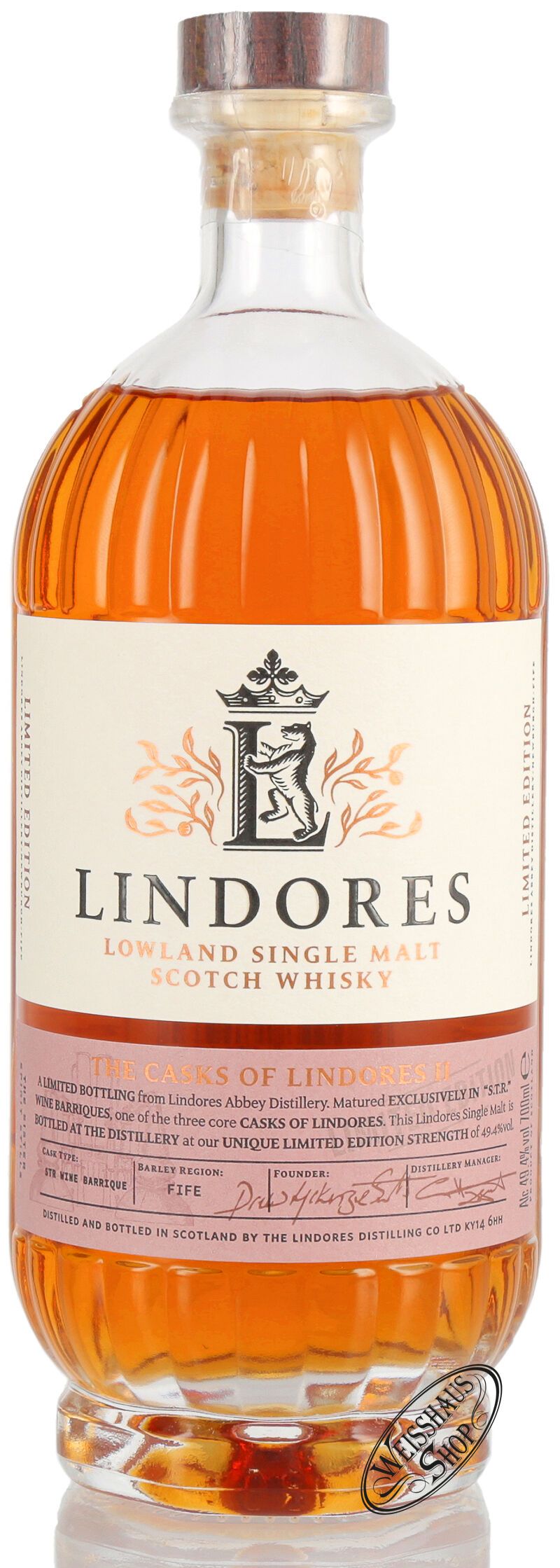 ウイスキー Lindores Single Malt Scotch Whisky 700ml Lindores Single Malt Scotch Whisky - The Casks Of Lindores