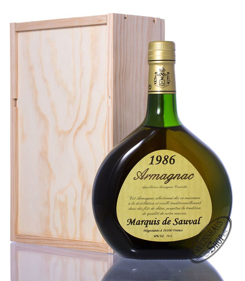 Marquis de Sauval Millésimé 1986 Armagnac 40% vol. 0,70l Marquis de Sauval Millésimé 1986 Armagnac 40% vol. 0,70l